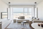Schitterend gerenoveerd appartement met frontaal zeezicht in het Zoute, in een kleine residentie tussen het Albertplein en de wandeldijk. Samenstelling: Gastentoilet. Ruime woon- en eetkamer met een panoramisch zeezicht. Volledig ingerichte open keuken. 2 goed geproportioneerde slaapkamers voor dubbel bed, telkens met aansluitende douchekamer. Uiterst luxueuze en smaakvolle afwerking. Aanrader! (ref.: BOUEE/La Boué 1.1)
